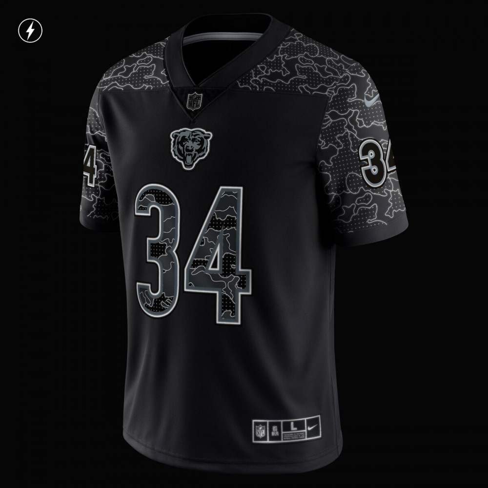 Walter Payton Chicago Bears Nike Retired Player RFLCTV Limited Jersey - Black-GridironStore